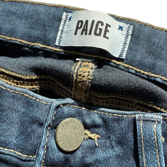 PAIGE Verdugo Ankle Jeans Women's Size 30 Blue Dark Wash Denim Stretch Casual - Picture 4 of 9